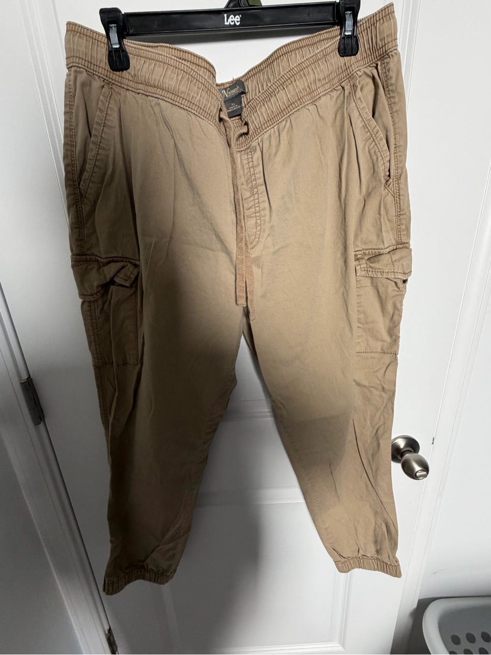 Natural Reflections Tan Cargo Jogger Pants